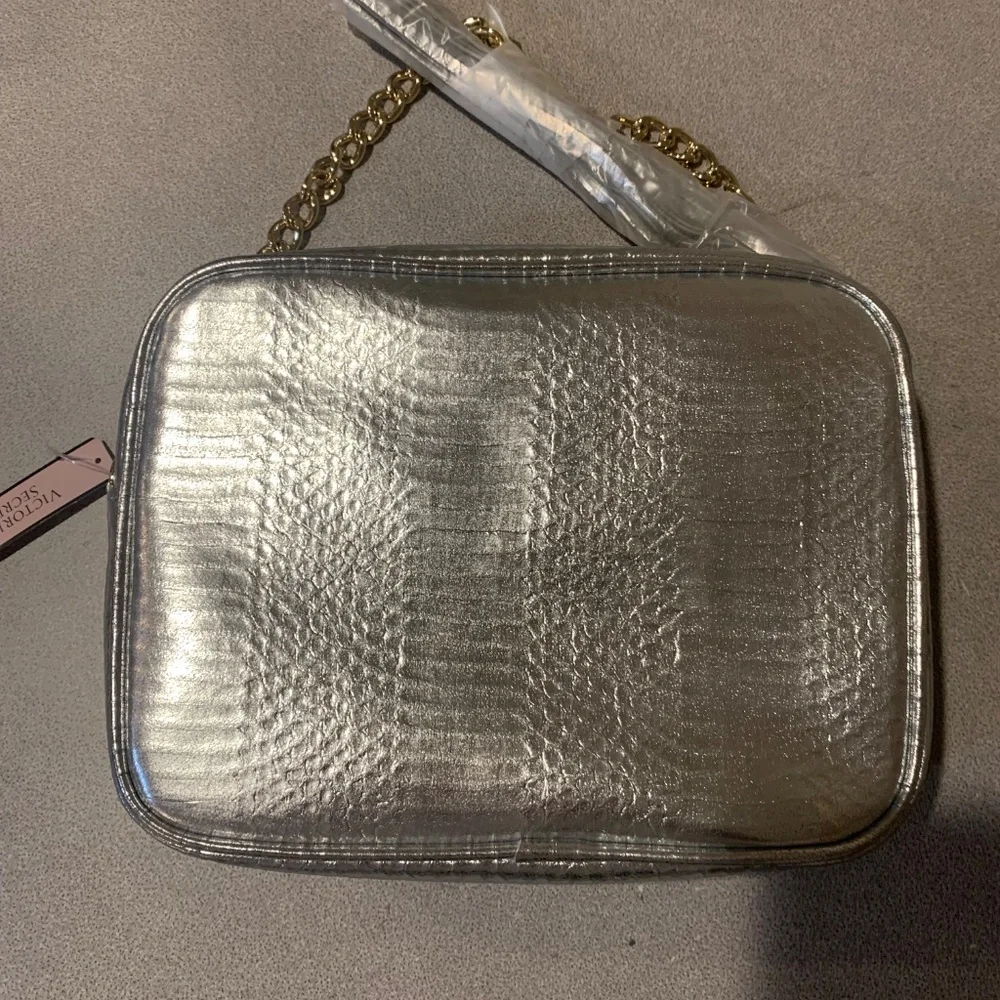 NWT Victoria’s Secret Silver /Gold Snakeprint Shoulder Bag